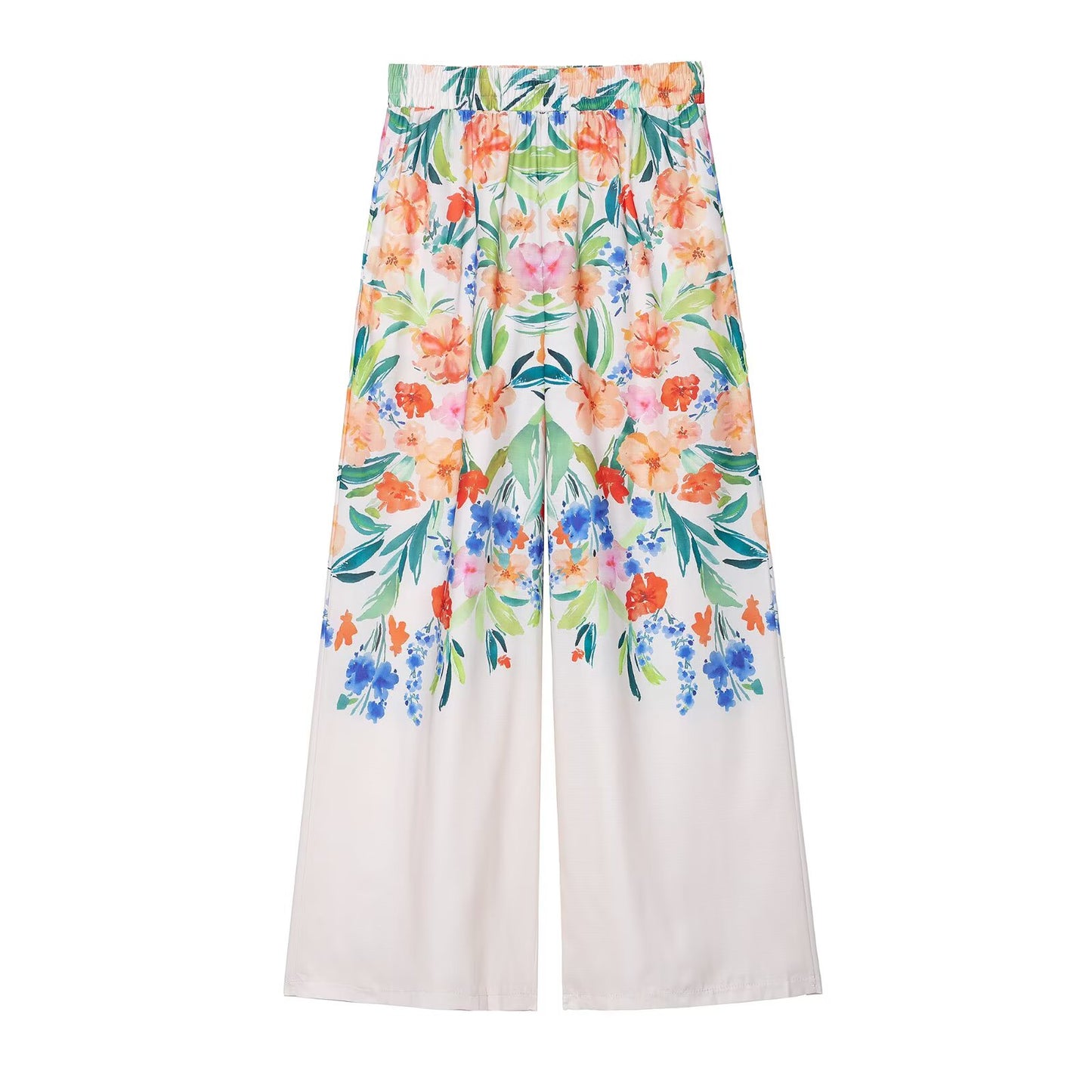 Casual Floral Print Women Shirts Pants Suit Holiday Suit